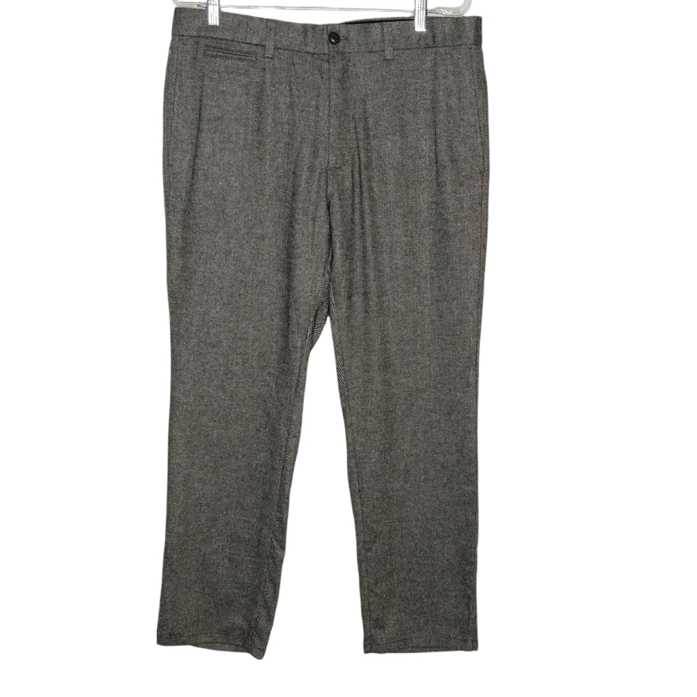 Nova Fides Banana Republic Italian Flannel Aiden Slim Herringbone Pant 35x30